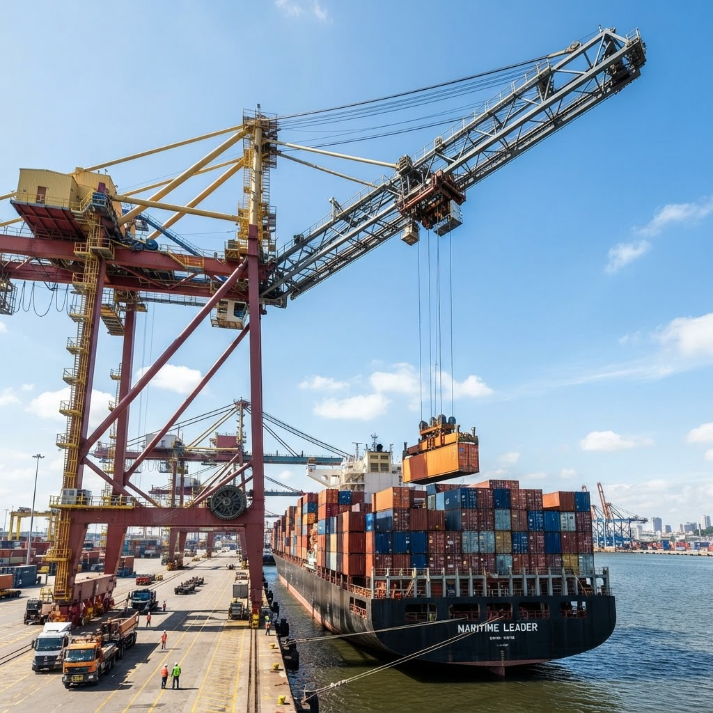 Ship to shore container handling